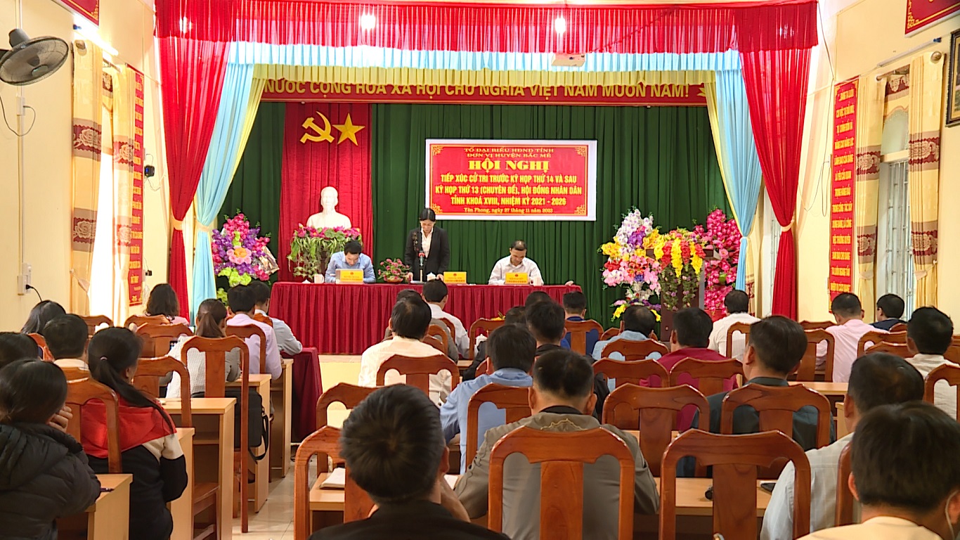 Tổ đại biểu HĐND tỉnh tiếp xúc cử tri tại xã Yên Phong, huyện Bắc Mê