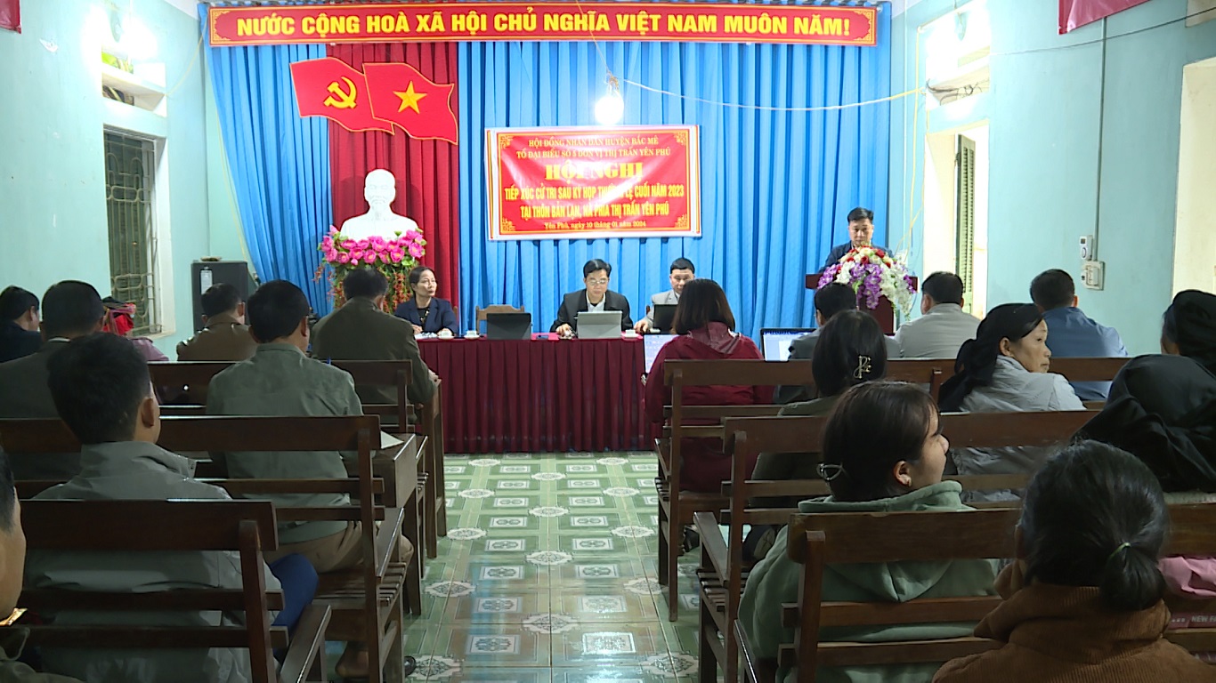 Tổ Đại biểu HĐND huyện tiếp xúc cử tri tại thị trấn Yên Phú