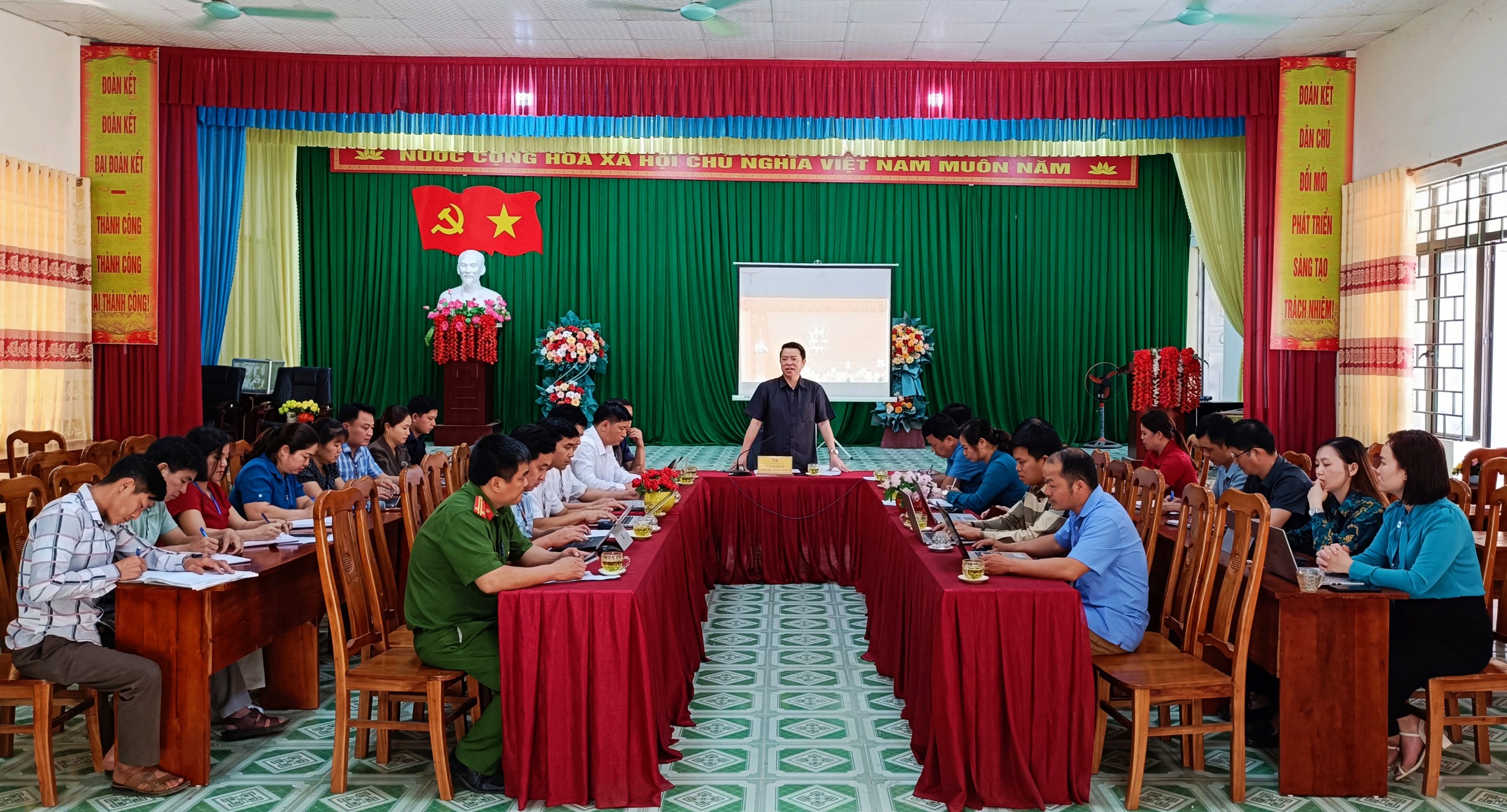 Đoàn kiểm tra của Ban Dân vận Tỉnh ủy làm việc tại huyện Bắc Mê