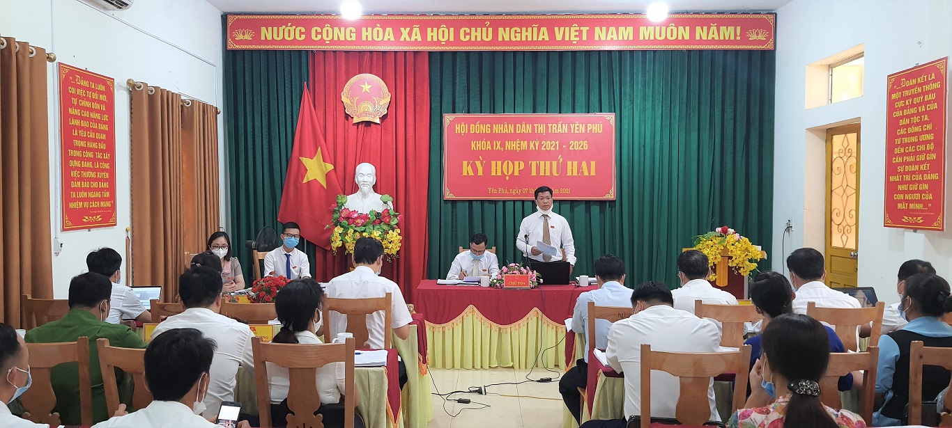 Kỳ họp thứ Hai HĐND thị trấn Yên Phú Khóa IX nhiệm kỳ 2021 – 2026