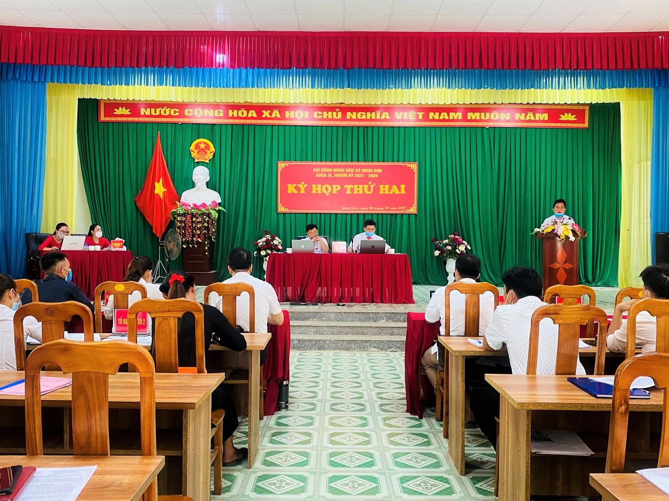 Kỳ họp thứ Hai HĐND xã Minh Sơn khóa IX, nhiệm kỳ 2021 - 2026