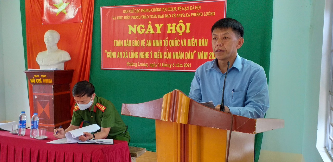 Xã Phiêng Luông huyện Bắc Mê Tổ chức “Ngày hội toàn dân bảo vệ an ninh Tổ quốc” và diễn đàn “Công an xã lắng nghe ý kiến của nhân dân” năm 2021