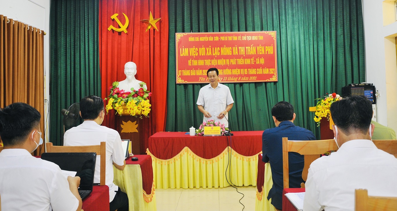 Chủ tịch UBND tỉnh Nguyễn Văn Sơn làm việc tại Bắc Mê