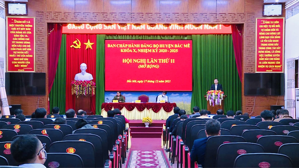 Hội nghị Ban chấp hành đảng bộ huyện Bắc Mê lần thứ 11 khoá X nhiệm kỳ 2020 – 2025