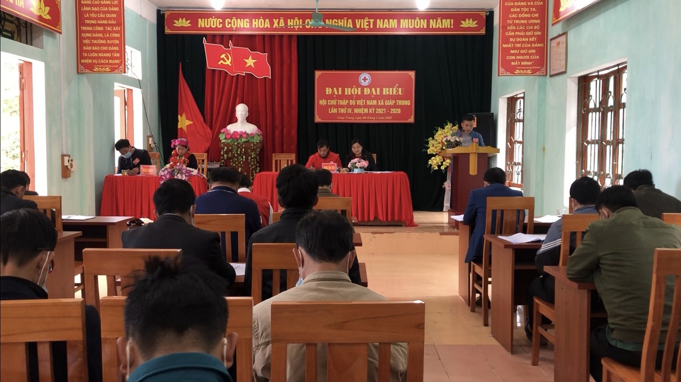 Đại hội đại biểu Hội Chữ thập đỏ xã Giáp Trung lần thứ IV, nhiệm kỳ 2021 - 2026