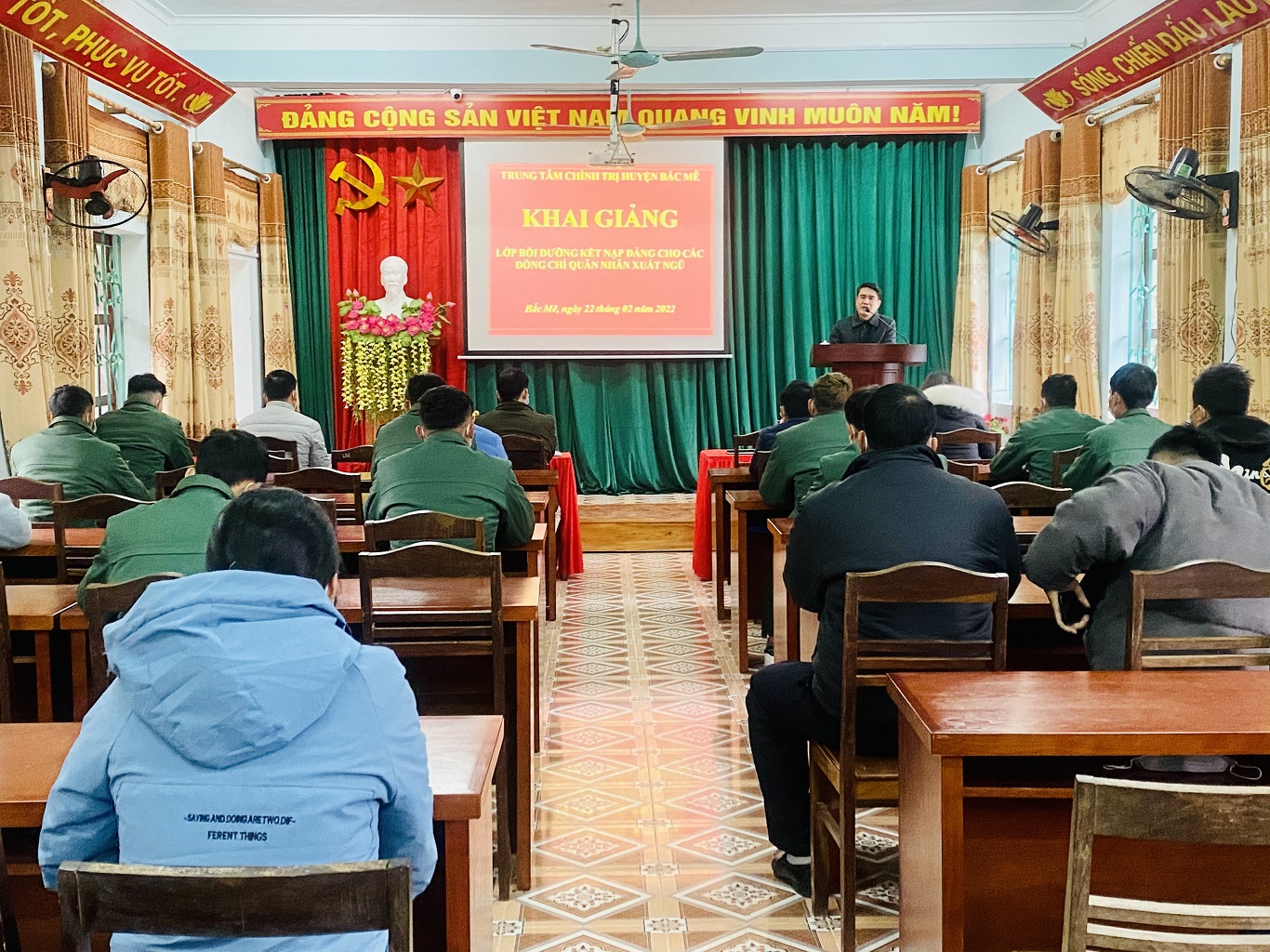 Khai giảng Lớp bồi dưỡng kết nạp Đảng dành cho quân nhân xuất ngũ năm 2022