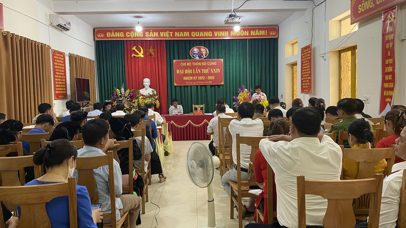 Đại hội chi bộ thôn Bó Củng thị trấn Yên Phú lần thứ XXIX, nhiệm kỳ 2022 -  2025