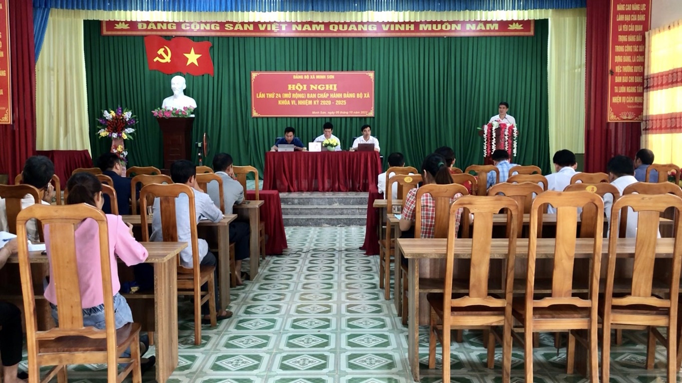 Hội nghị ban chấp hành Đảng bộ xã Minh Sơn lần thứ 24, khóa VI