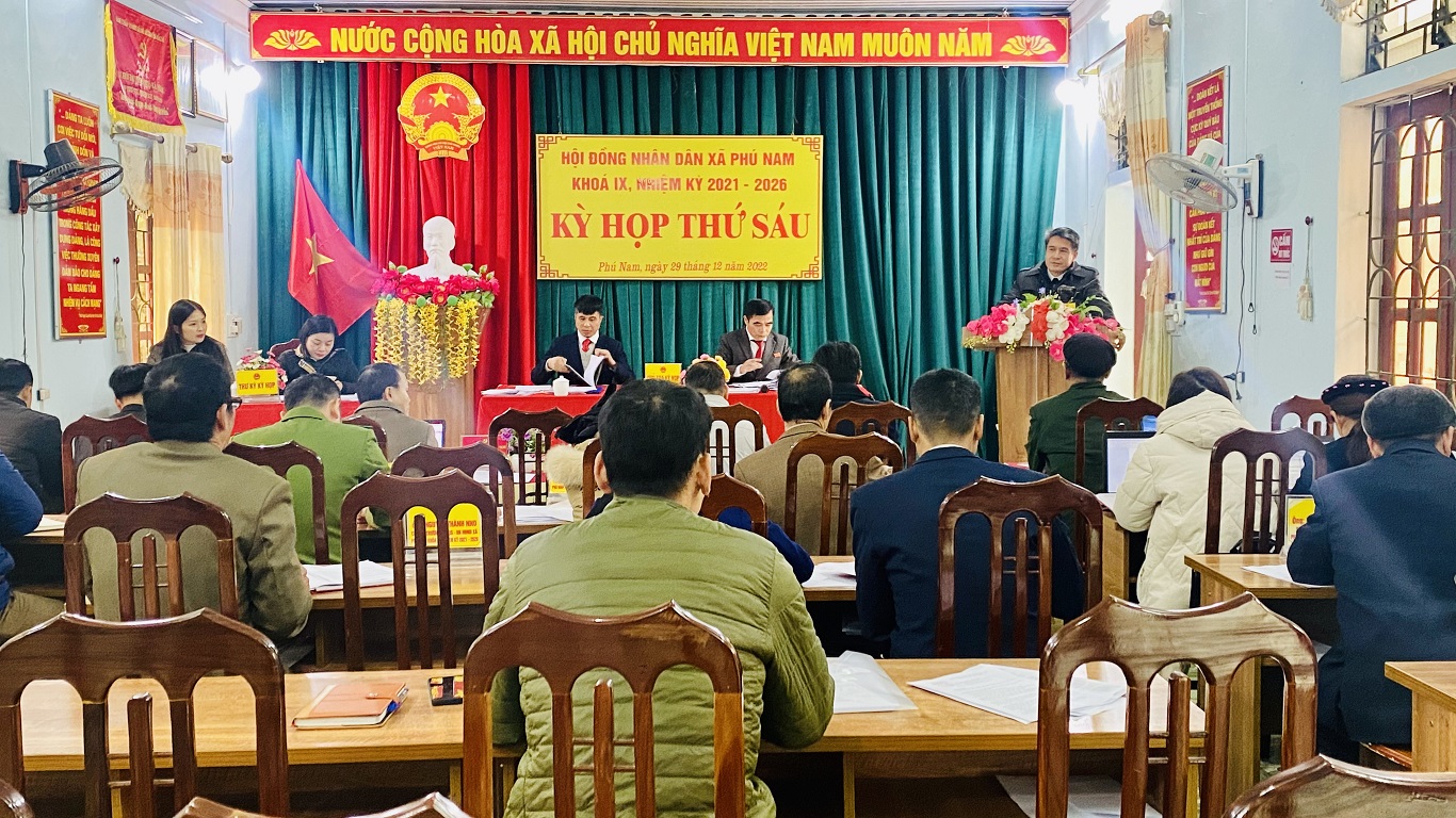 Kỳ họp thứ 6 HĐND xã Phú Nam, khóa IX, nhiệm kỳ 2021-2026