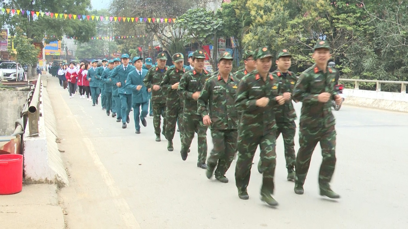 Ban chỉ huy Quân sự huyện Bắc Mê tổ chức chạy thể thao