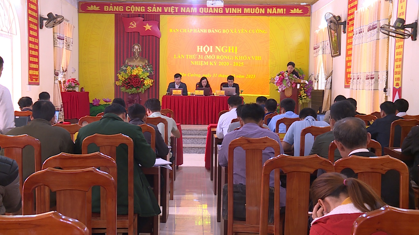 Hội nghị BCH Đảng bộ xã Yên Cường lần thứ 31, khóa VIII, nhiệm kỳ 2020 – 2025