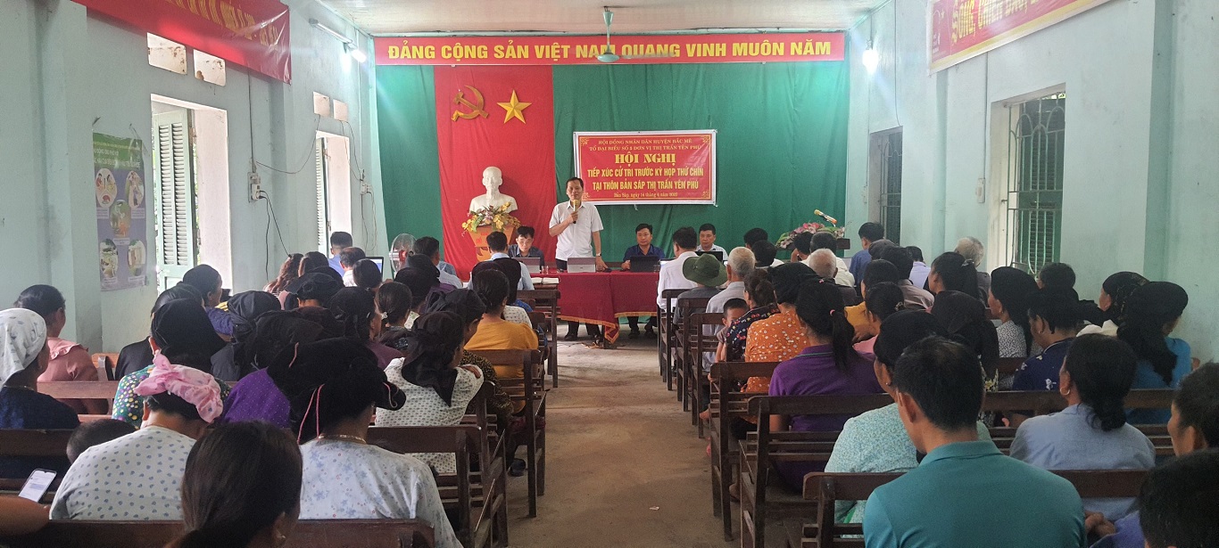 Tổ đại biểu số 5 HĐND huyện Bắc Mê TXCT thôn Bản Sáp thị trấn Yên Phú