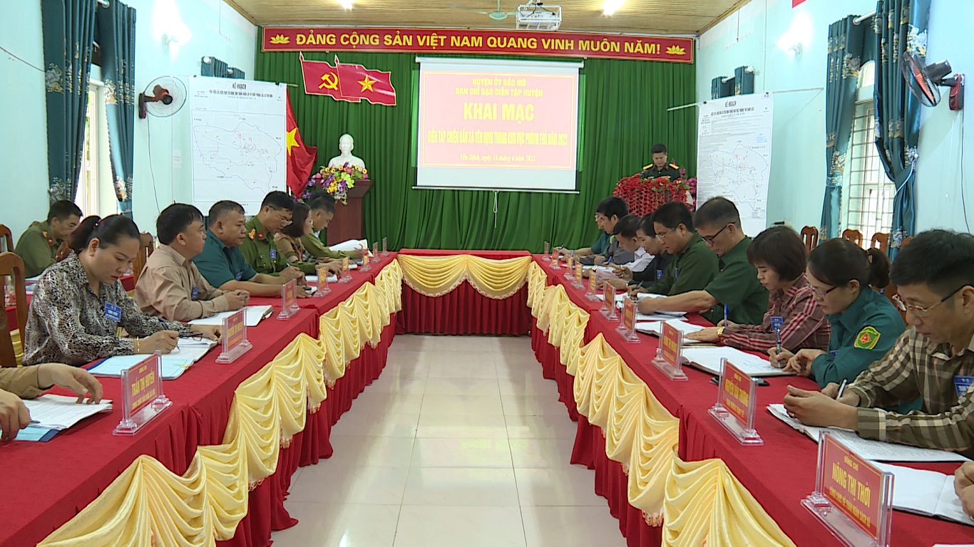 Xã Yên Định diễn tập chiến đấu trong khu vực phòng thủ năm 2023